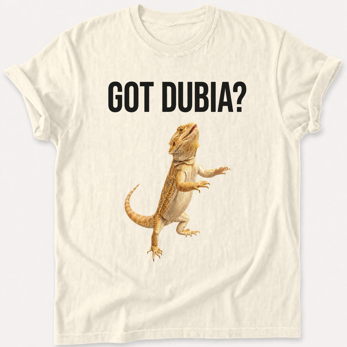Got Dubia? bearded dragon tee on Ivory